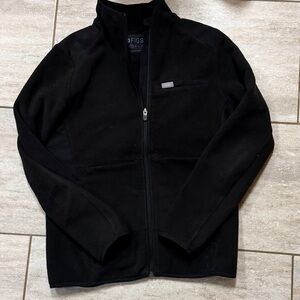 Figs women's black on shift fleece Jacket